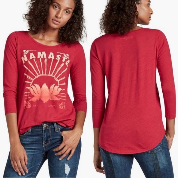 Lucky Brand • Namaste Lotus Tee - Picture 1 of 6